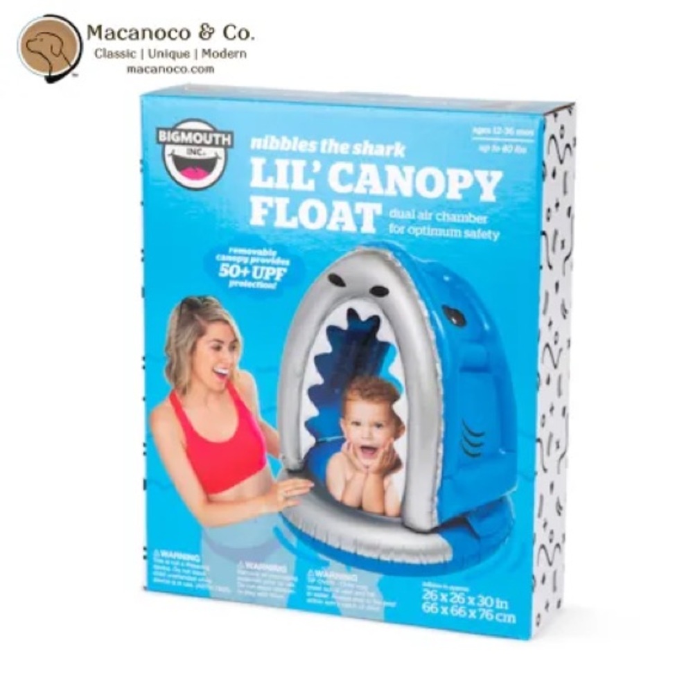 Nibbles The Shark Lil’ Canopy Float Bigmouth Inc up to 40 Lbs 12-36 Months